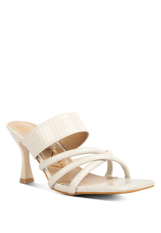 CHIRI Criss Cross Spool Heel Sandals