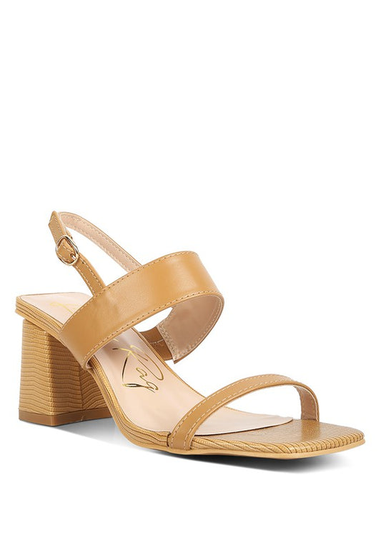 KIRK Elasticated Gussets Block Heel Sandals