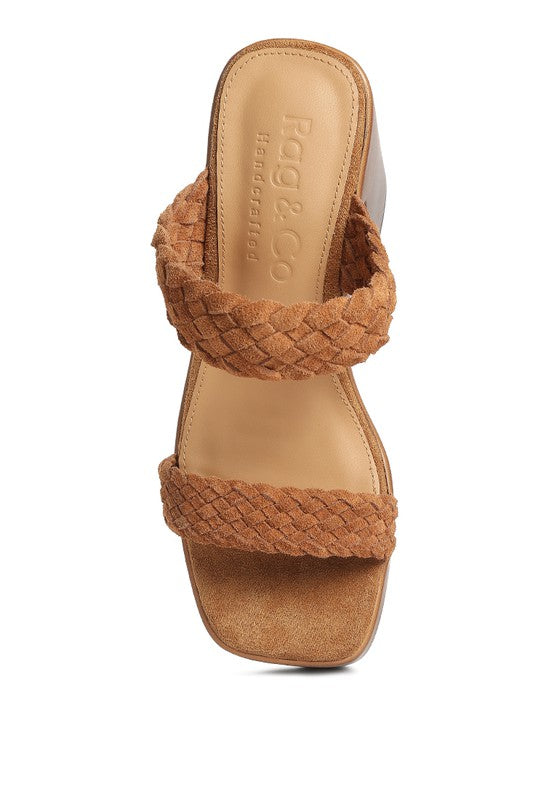 MISAKI Suede Braided Detail Chunky Sandal