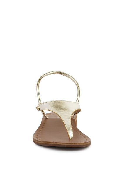 MADELINE Genuine Leather Flat Thong Sandals