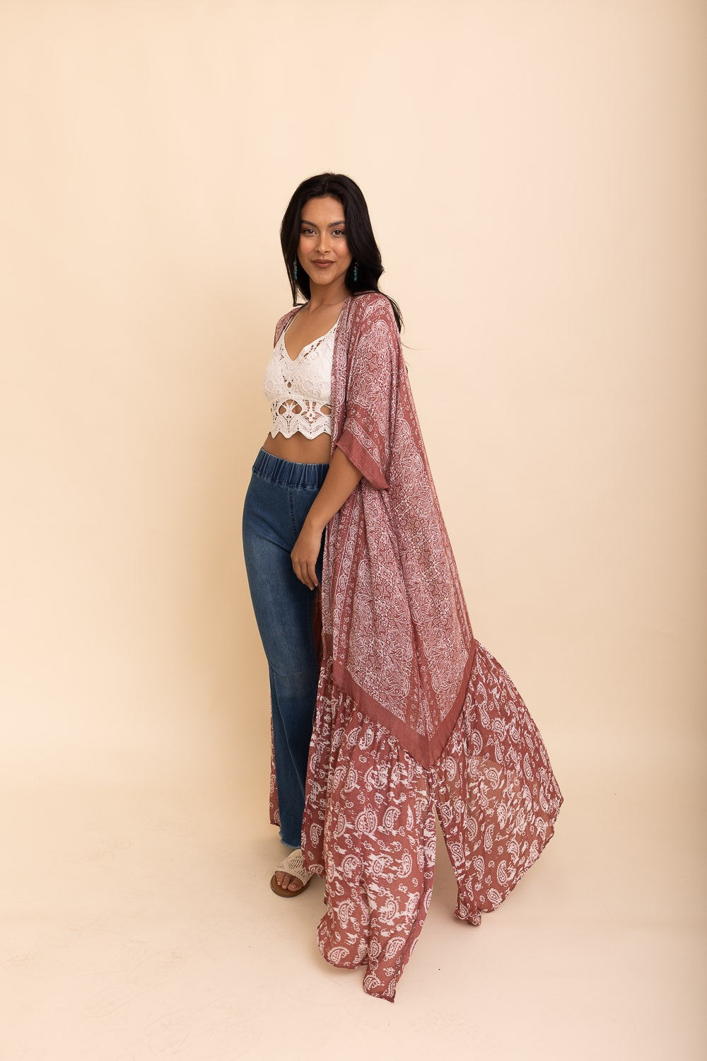 Paisley Tapestry Free Flowing Kimono