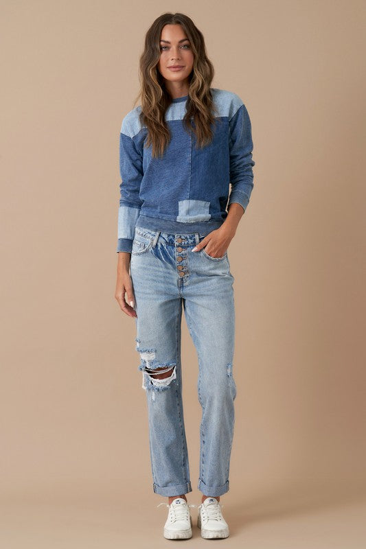 Rolled-Up Boyfriend Jeans