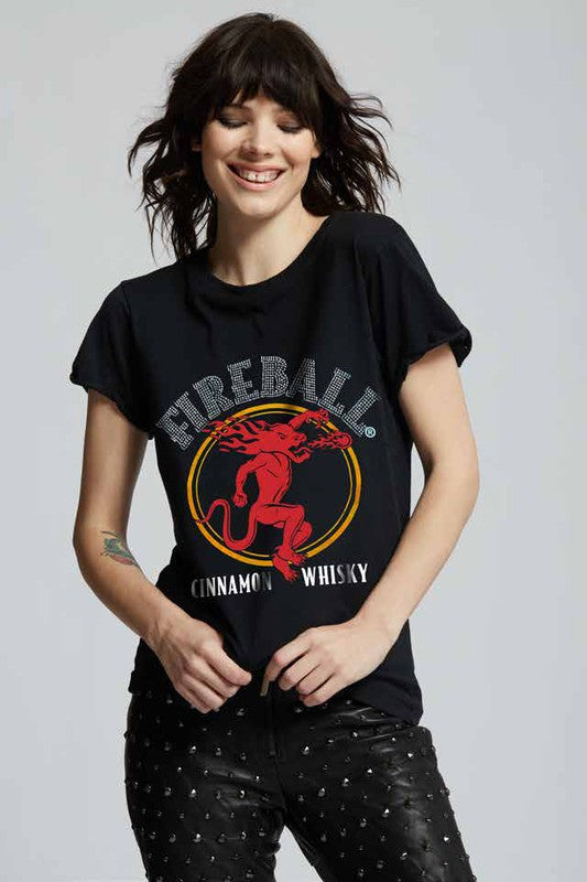 Fireball Rhinestone Graphic Tee