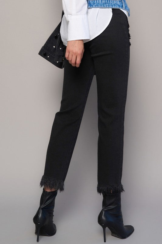 High-Rise Cropped Straight Jeans