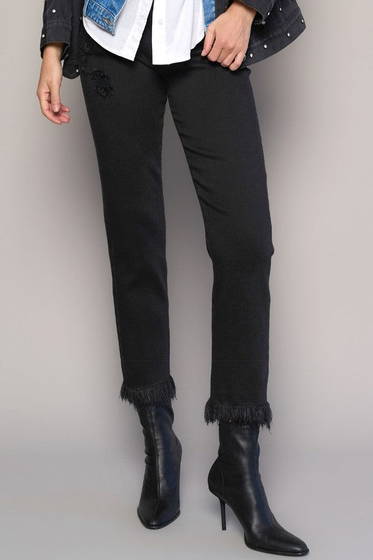 High-Rise Cropped Straight Jeans