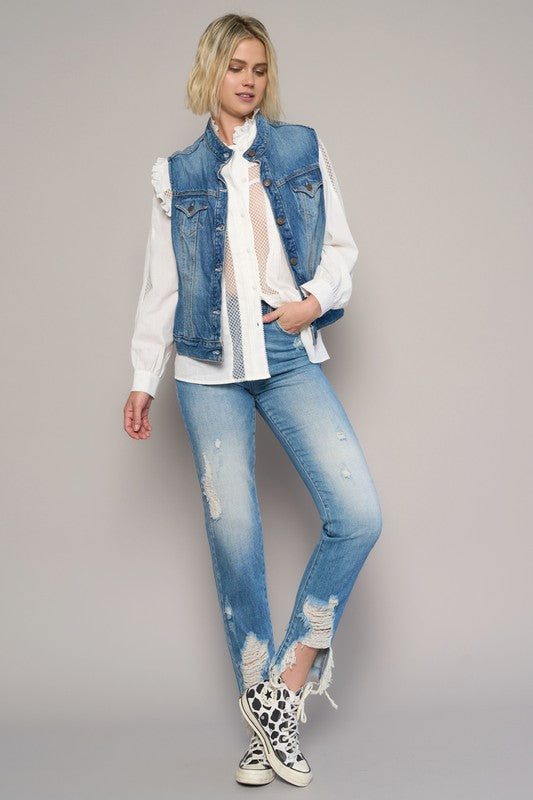 High-Rise Cropped Boyfriend Jeans