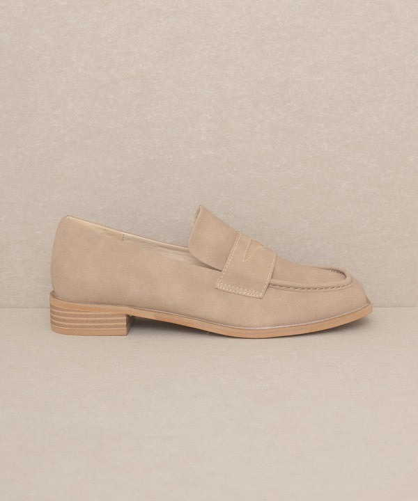 JUNE Square Toe Penny Loafers