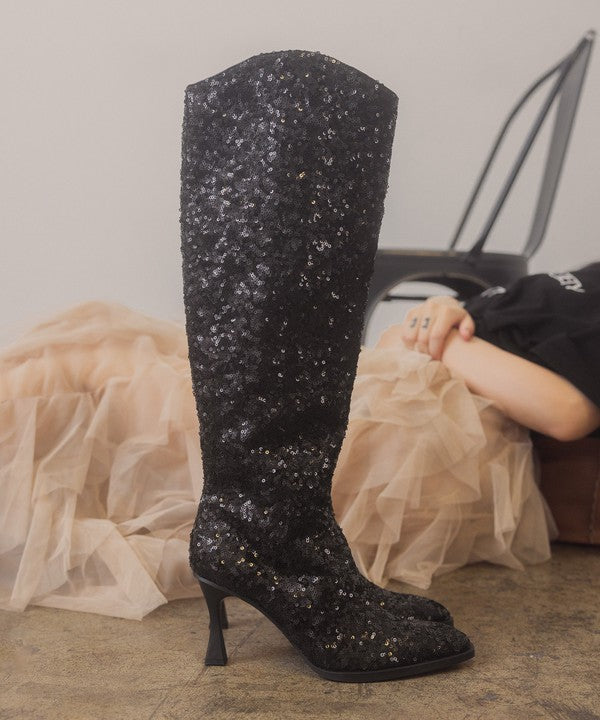 KKE Originals JEWEL Knee High Sequin Boots