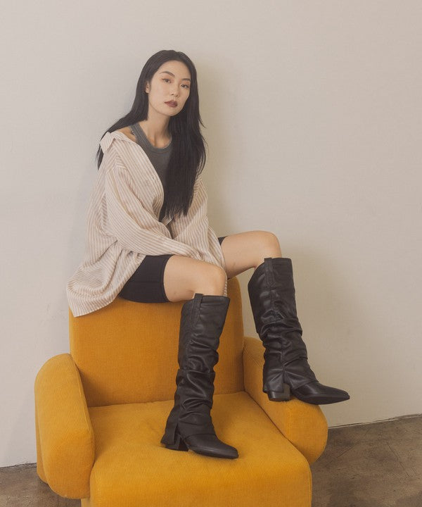 KKE Originals THEA Fold Over Slit Boots