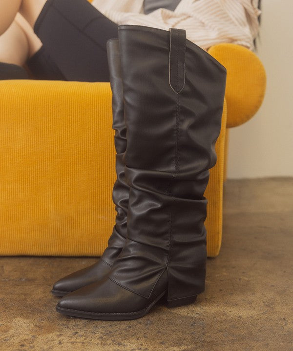 KKE Originals THEA Fold Over Slit Boots