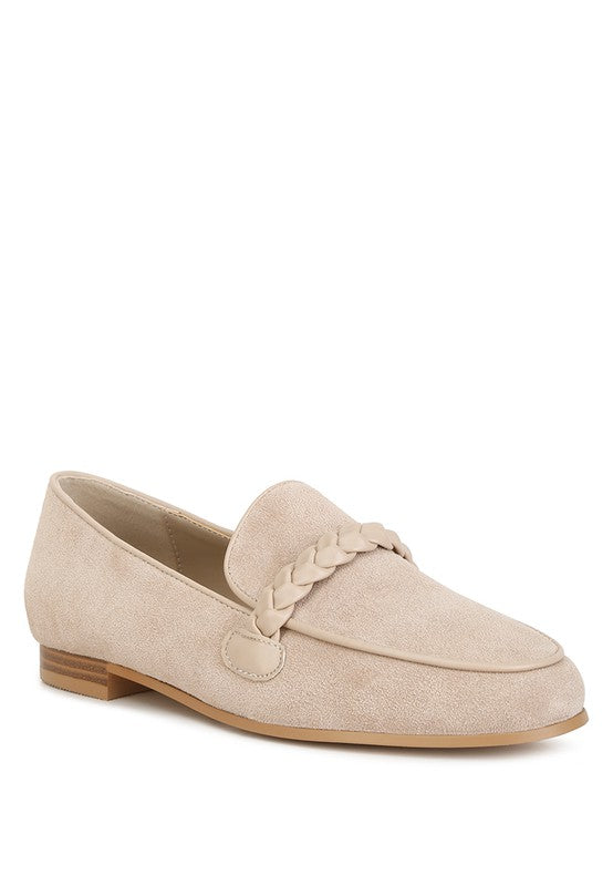 ECHO Suede Leather Braided Loafers