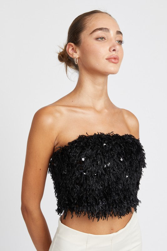 Baily Feather Tube Top