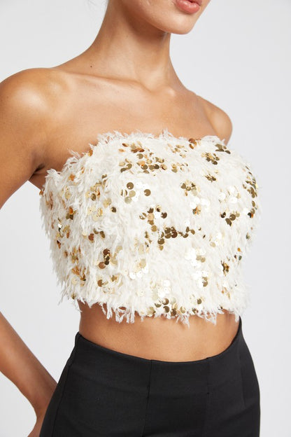 Baily Feather Tube Top