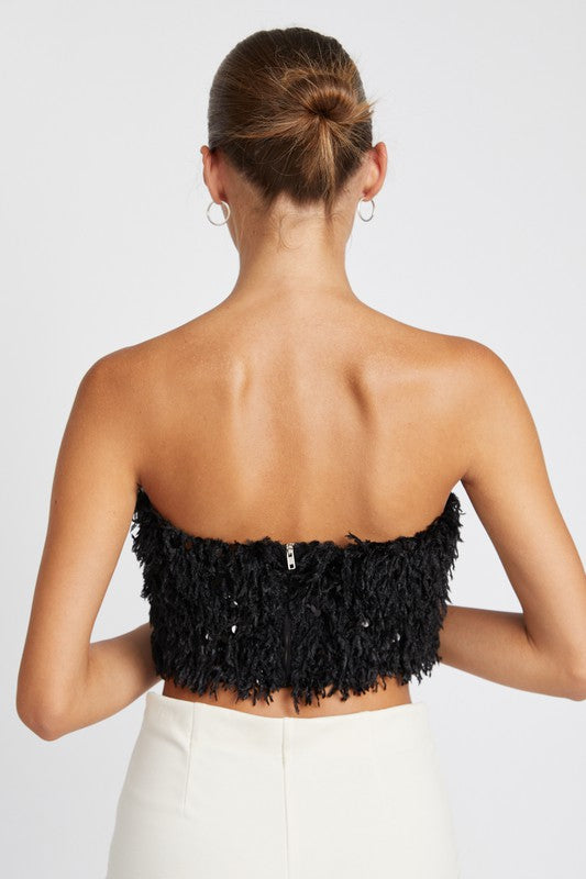 Baily Feather Tube Top