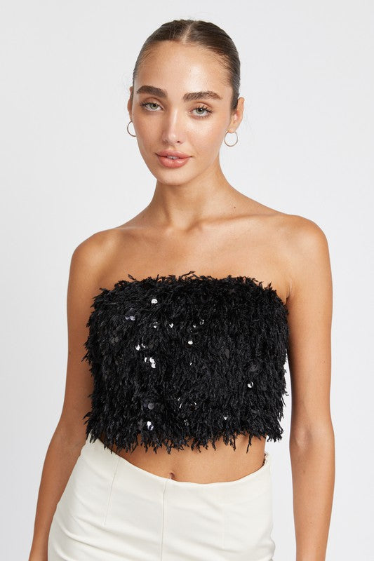 Baily Feather Tube Top