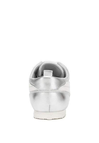 MONTEK Metallic Lace-Up Sneakers