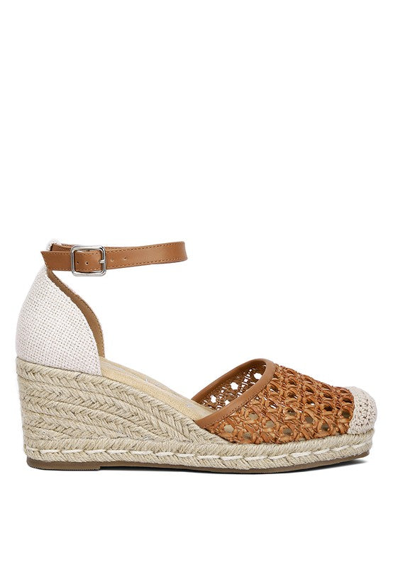 MASON Pin Buckle Wedge Heel Espadrilles