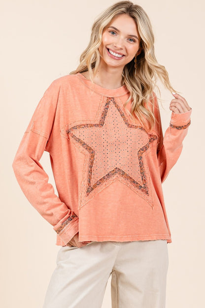 Mittoshop Mineral Wash Star Patch T-Shirt