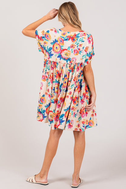 SAGE+FIG - Full Size Floral Button-Down Dress