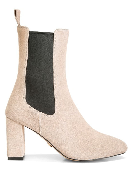 GAVEN Suede High Ankle Chelsea Boots