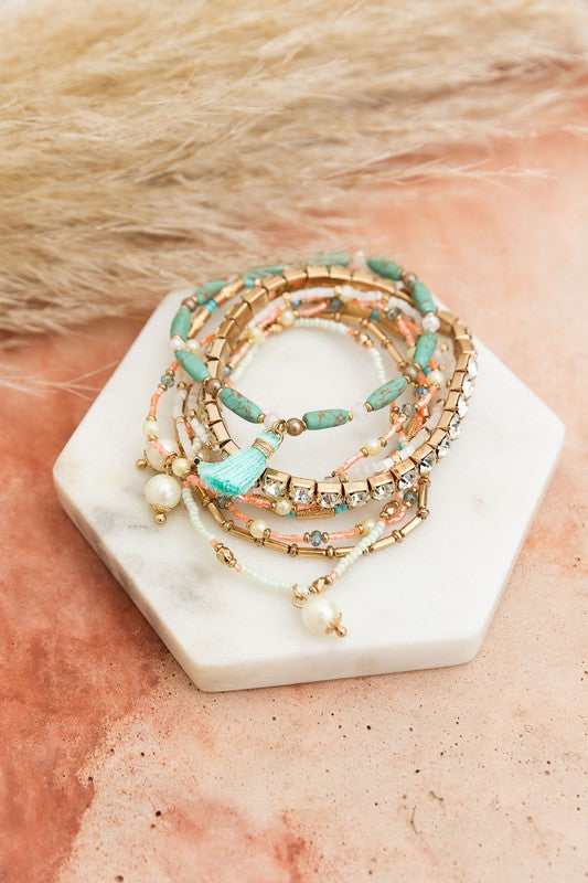 Sweet Pastel Layered Bracelet