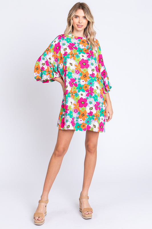 GeeGee A-Line Floral Mini Dress