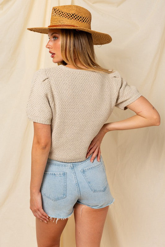 Gilli Puff Sleeve Sweater