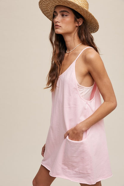 Listicle Sporty Mini Dress with Built in Romper