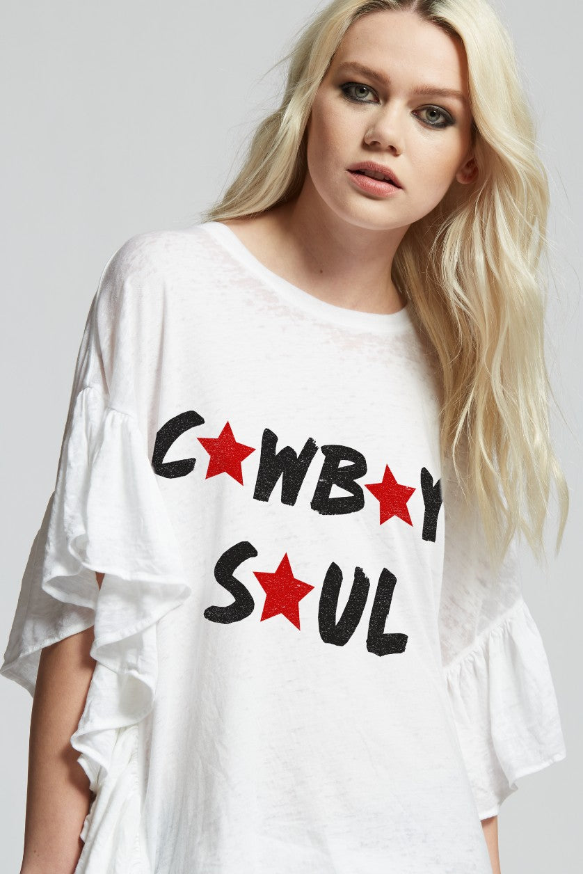 Recycled Karma - Cowboy Soul Ruffle Tee