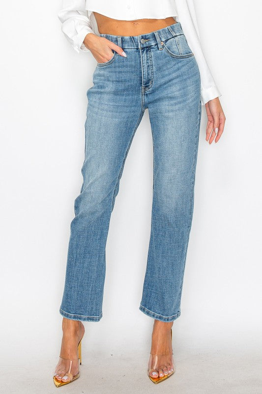 Tummy Control High Rise Straight Jeans