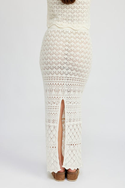 Fitted Crochet Maxi Skirt