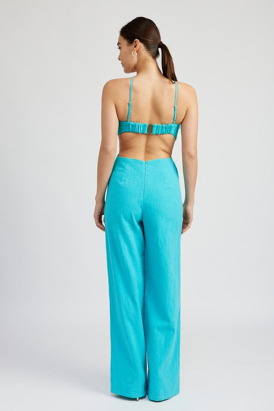 Double O-Ring Cut Out Jumpsuit