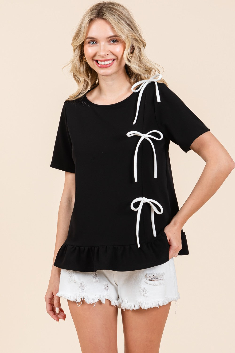 GeeGee Bow Detail Top