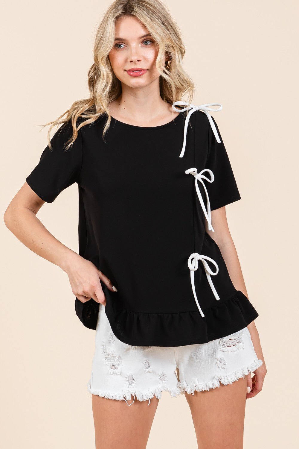 GeeGee Bow Detail Top