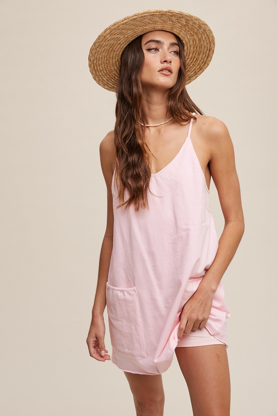 Listicle Sporty Mini Dress with Built in Romper