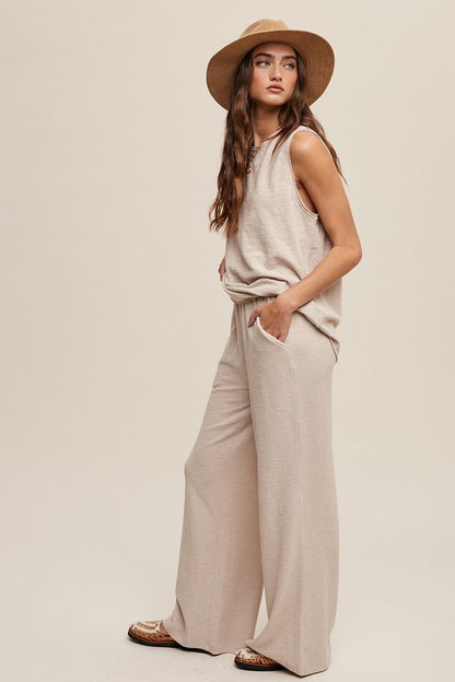 Listicle Soft Knit Tank and Sweatpants Set