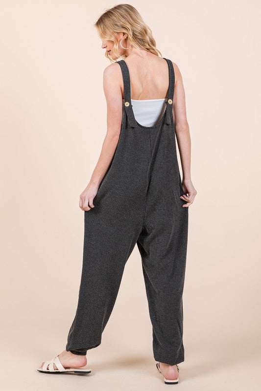 Orange Farm Clothing Textured Rib Overalls