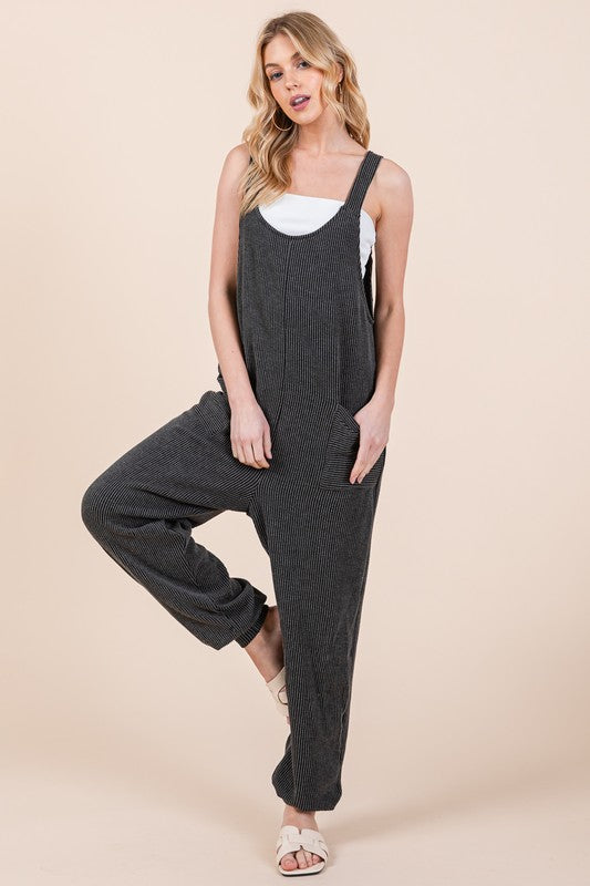 Orange Farm Clothing Textured Rib Overalls