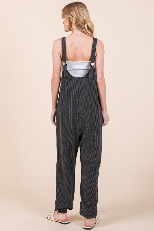 Orange Farm Clothing Textured Rib Overalls