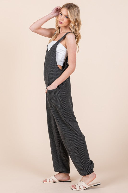 Orange Farm Clothing Textured Rib Overalls