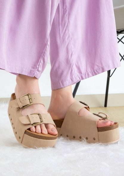 NINA Double Buckle Banded Flatform