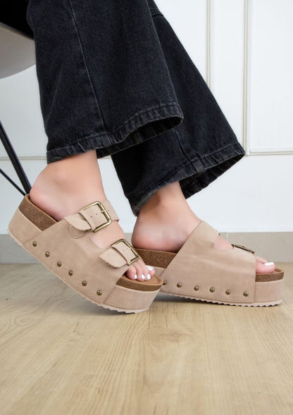 NINA Double Buckle Banded Flatform