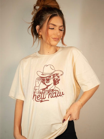 Hell Naw, Cowgirl Graphic Tee