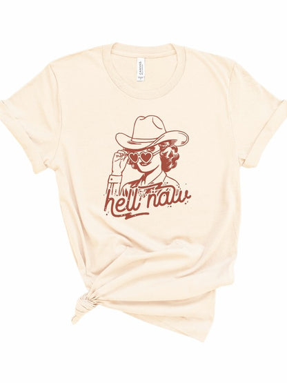 Hell Naw, Cowgirl Graphic Tee