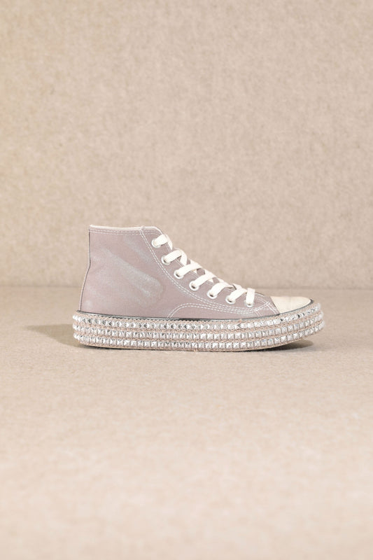 CHANTEL High Top Stud Sneakers