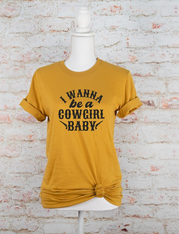 Plus Size - I Wanna Be a Cowgirl Baby Graphic Tee