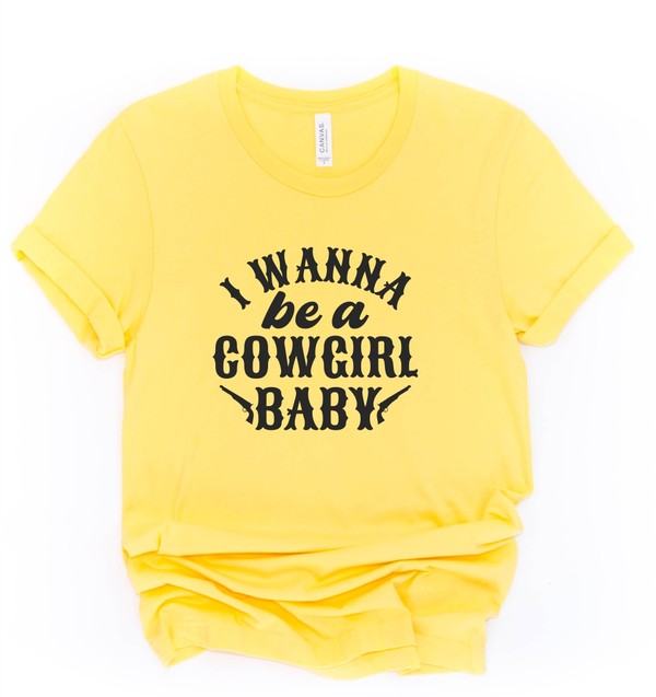 Plus Size - I Wanna Be a Cowgirl Baby Graphic Tee