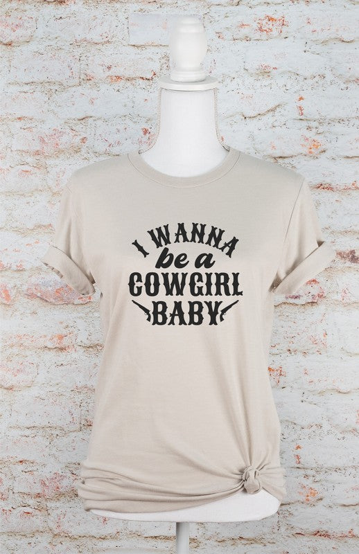 Plus Size - I Wanna Be a Cowgirl Baby Graphic Tee