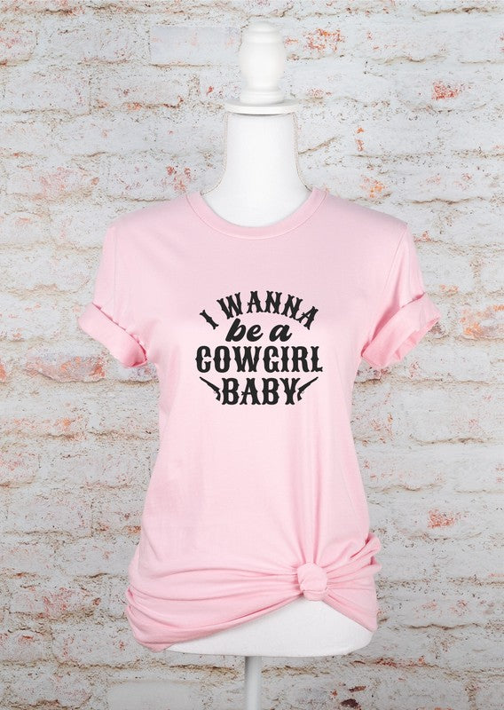 Plus Size - I Wanna Be a Cowgirl Baby Graphic Tee