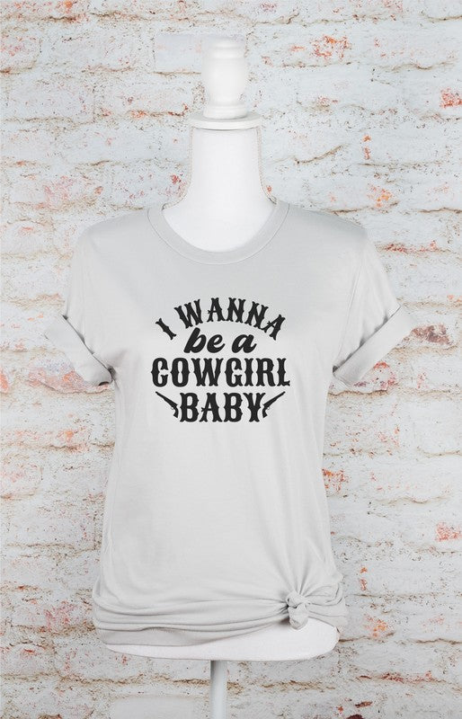 Plus Size - I Wanna Be a Cowgirl Baby Graphic Tee